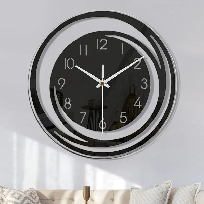 Modern Black Wall Clock made of Acrylic - ScandiTime