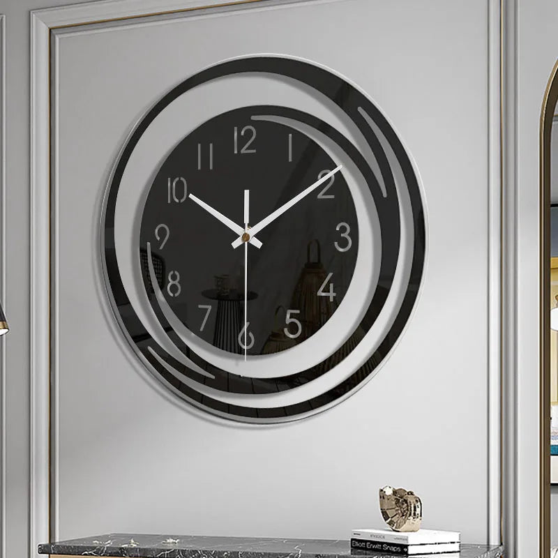 Modern Black Wall Clock made of Acrylic - ScandiTime