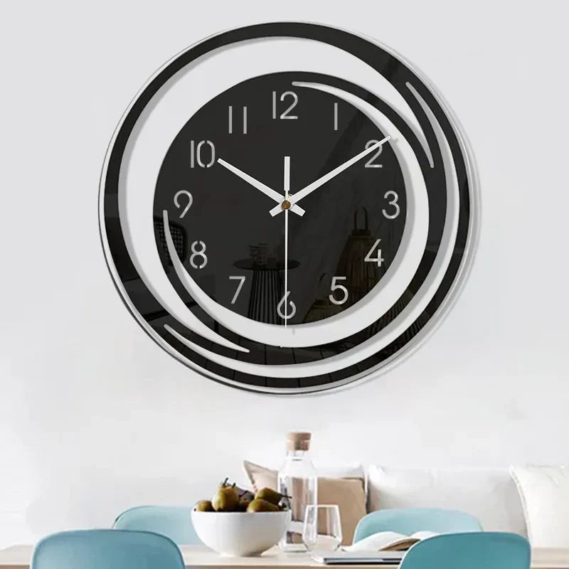 Modern Black Wall Clock made of Acrylic - ScandiTime