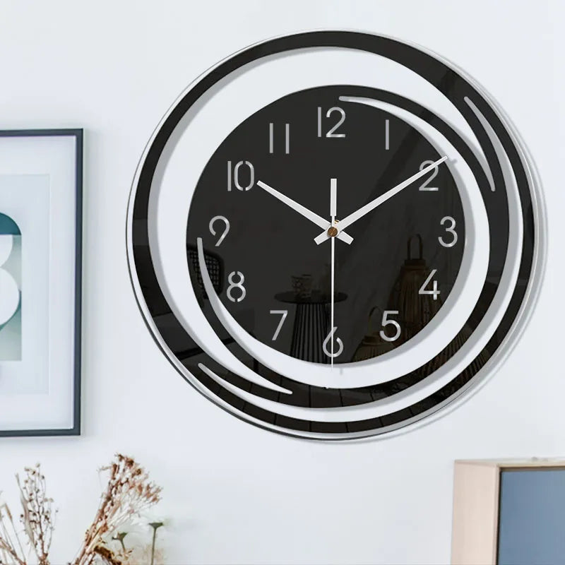 Modern Black Wall Clock made of Acrylic - ScandiTime