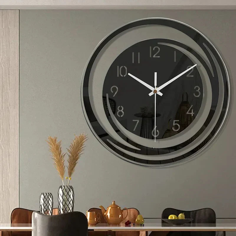 Modern Black Wall Clock made of Acrylic - ScandiTime