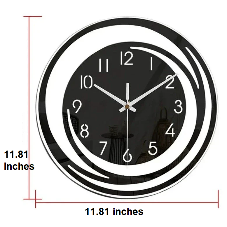 Modern Black Wall Clock made of Acrylic - ScandiTime