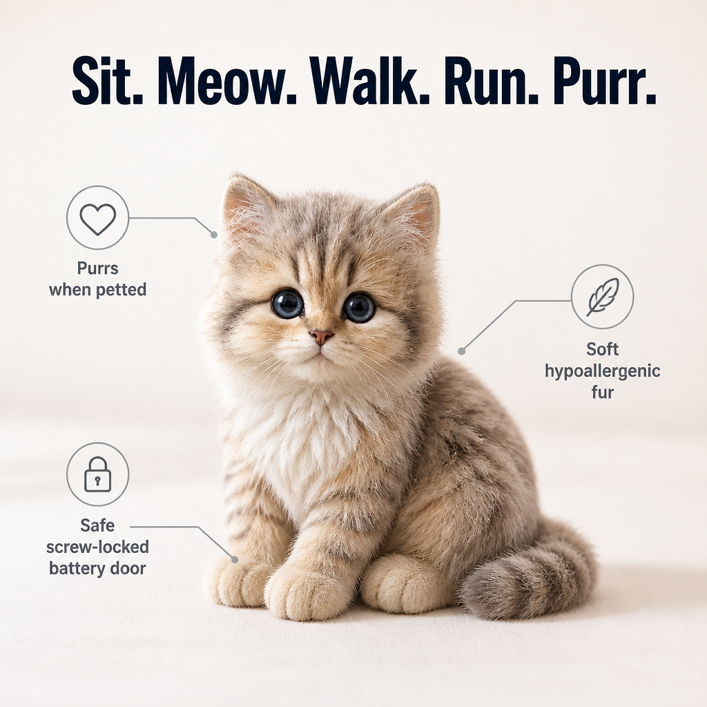 Nico™ — Cuddle a Kitten That Purrs Back the Moment Your Child Pets It