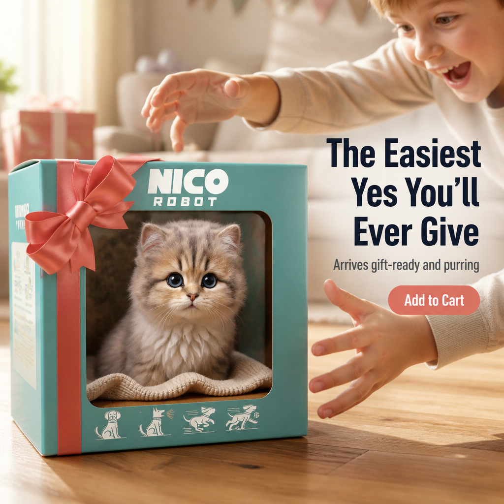 Nico™ — Cuddle a Kitten That Purrs Back the Moment Your Child Pets It