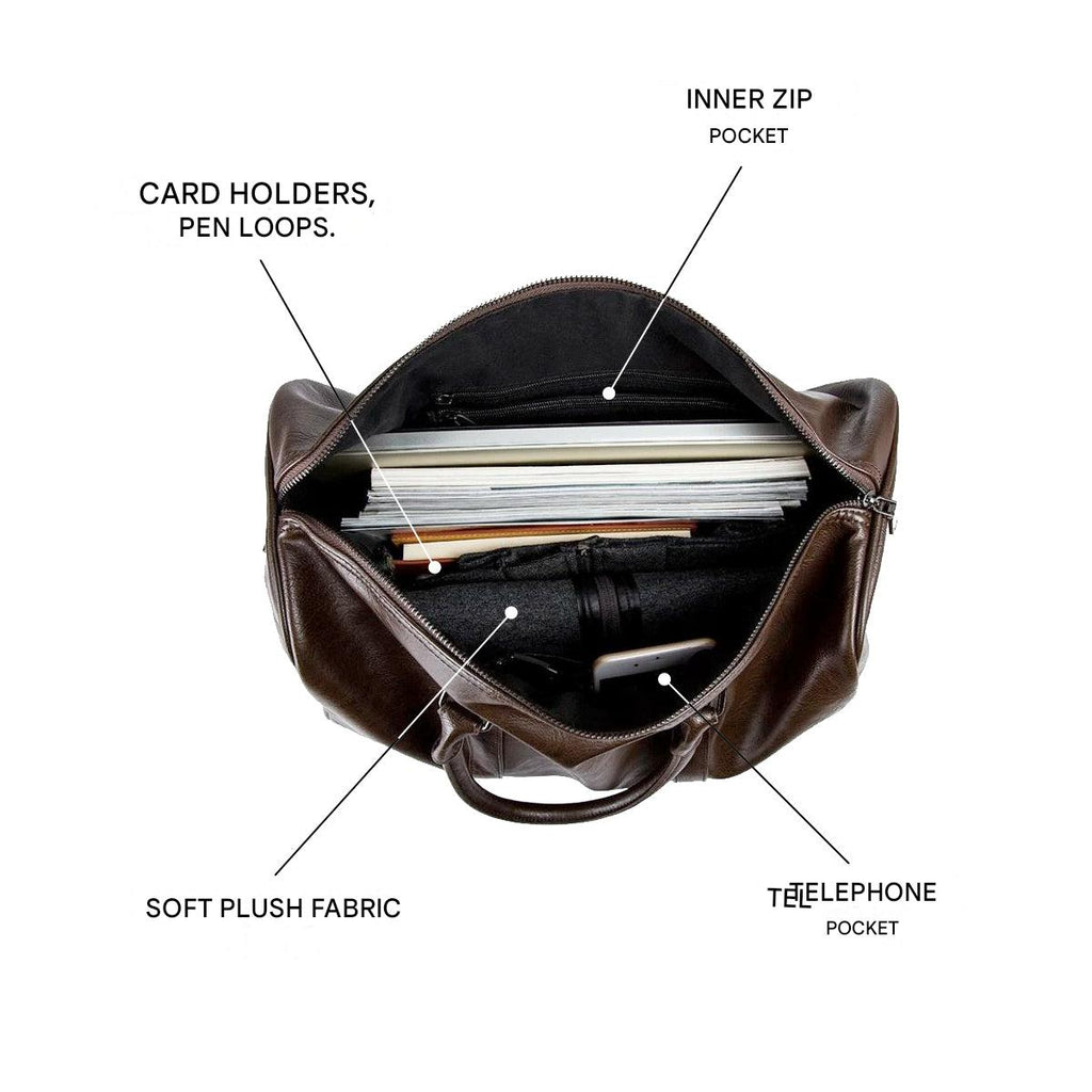 Large-Capacity Leather Travel Duffel – Lightweight & Durable Carry-On Bag