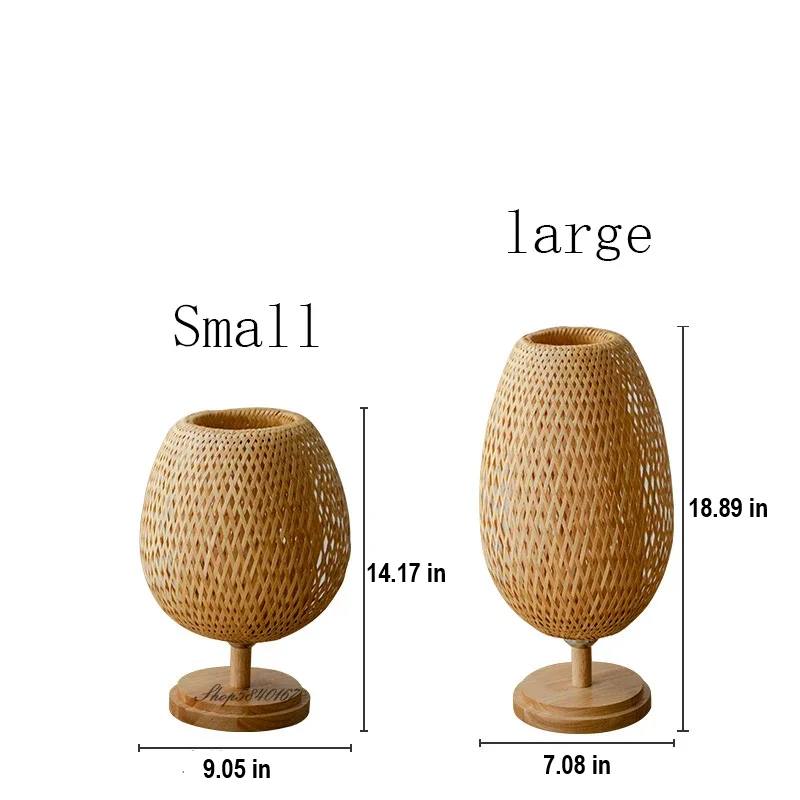 Vintage Bamboo Table Lamp - TimberGlow