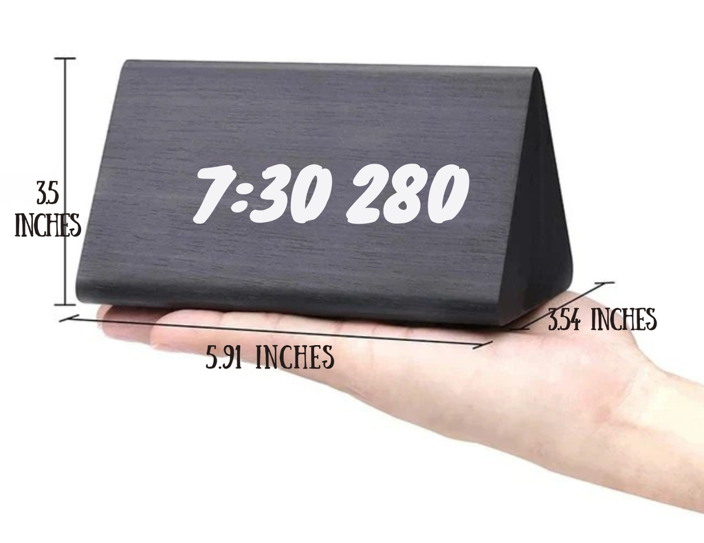 Wooden LED Clock with Voice Control - EcoClock