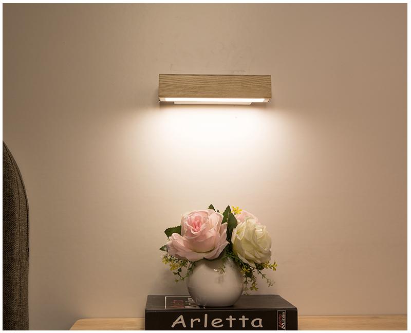 Wooden LED Wall Lamp with Rotating Function - Twilight Pivot