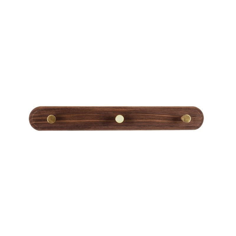 Wooden Wall Coat Rack with Brass Hooks - LignaHook